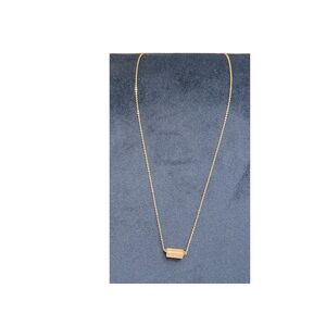 Delicate Gold Toned  Necklace with Pink Pendant